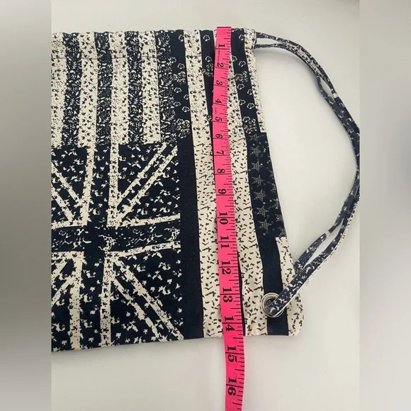 Aphorism by Anthropologie British Flag Print Canvas Drawstring Backpack Bag - Picture 7 of 7